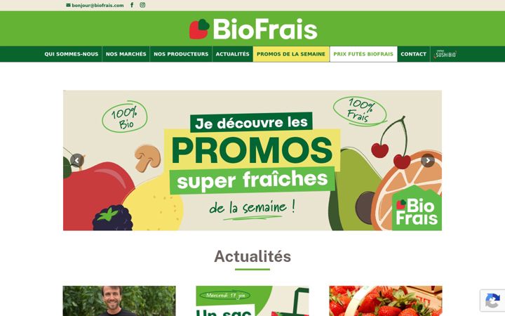 Screenshot of biofrais.com