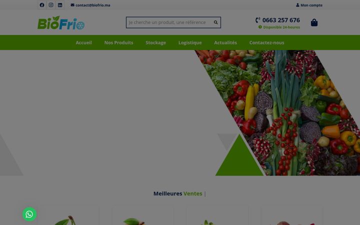 Screenshot of biofrio.ma