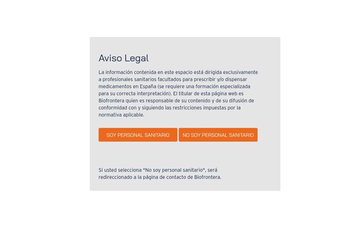 Screenshot of biofrontera.es