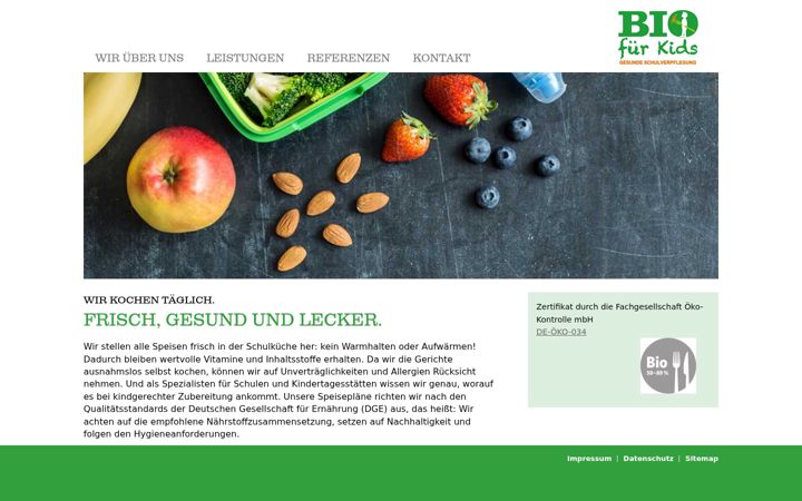 Screenshot of biofuerkids.de