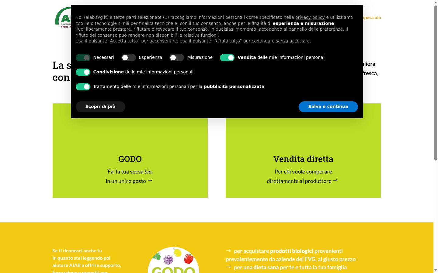 Snímek obrazovky baneru souhlasu zobrazeného před jakoukoli interakcí