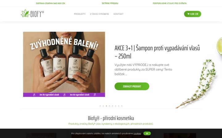 Zrzut ekranu biofy.cz