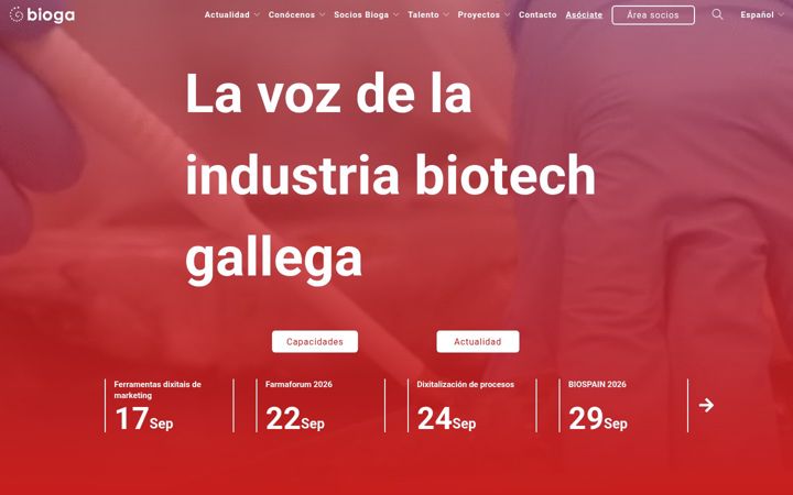 Screenshot stránky bioga.org