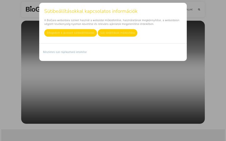 Screenshot of biogaia.hu