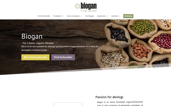 Screenshot of biogan.dk