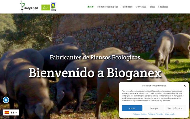 Ekraanipilt saidist bioganex.es