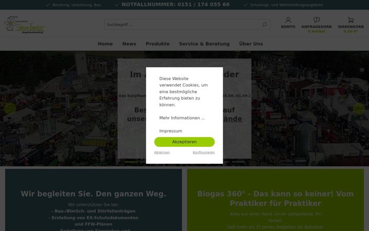 Screenshot of biogas-shop.de