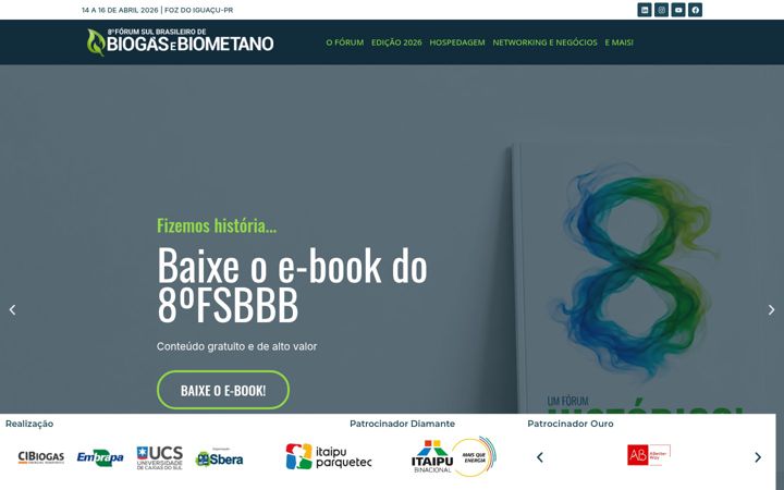 Screenshot of biogasebiometano.com.br