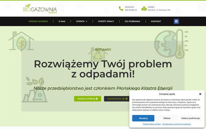 Screenshot of biogazowniaskarzyn.pl