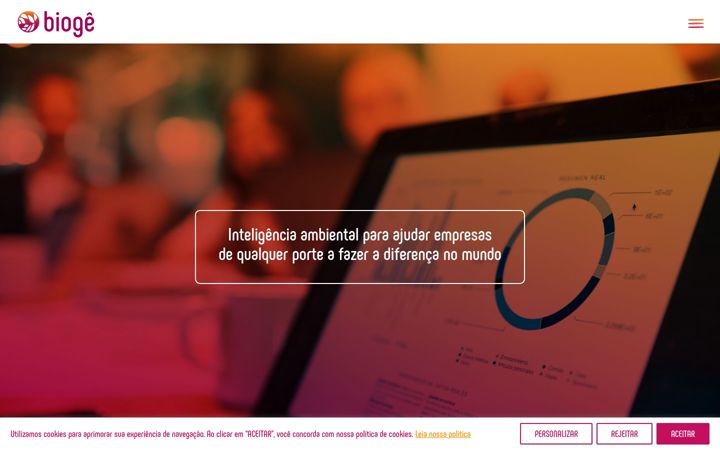 Screenshot of bioge.com.br