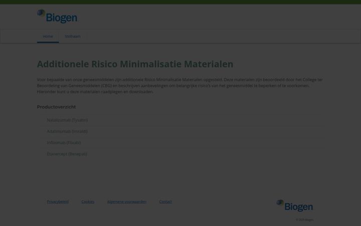 Captura de ecrã de biogen-armm.nl