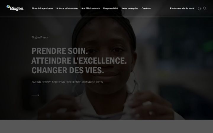 Screenshot of biogen-france.fr
