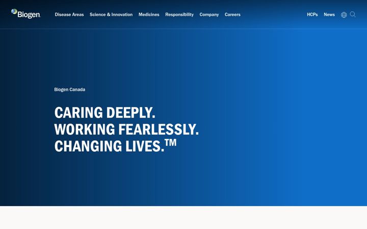 Screenshot of biogen.ca