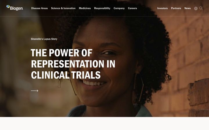 Screenshot of biogen.com