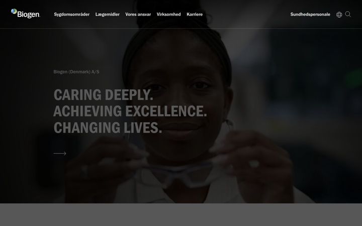 Screenshot of biogen.dk