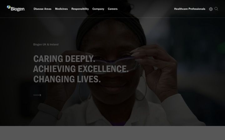 Screenshot of biogen.ie