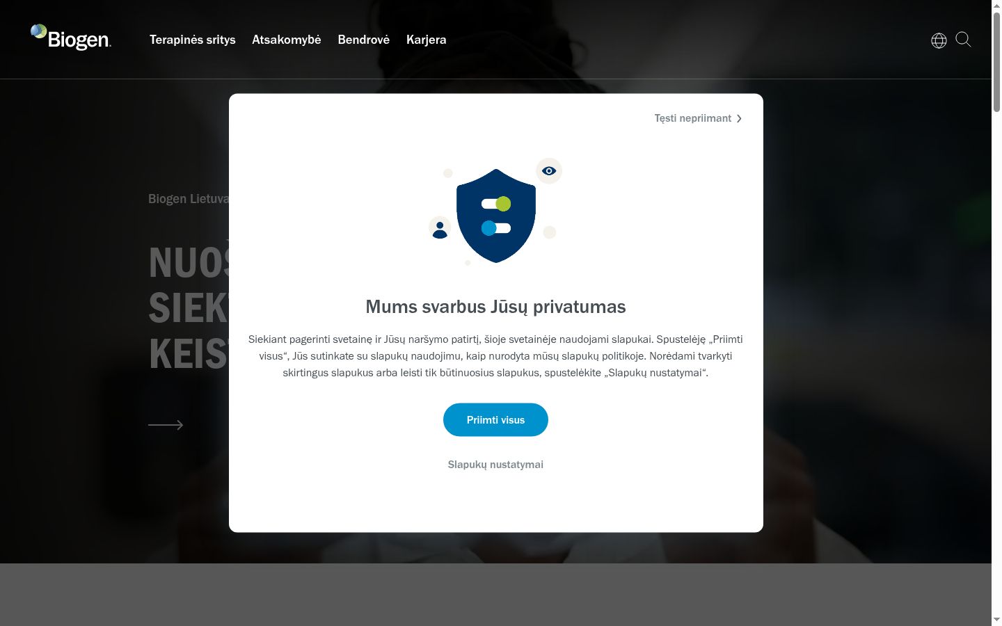 Skjámynd af samþykkisborðanum eins og hann birtist áður en nokkur samskipti fóru fram