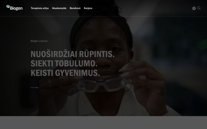 Ekraanipilt saidist biogen.lt