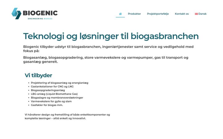 Screenshot of biogenic.dk