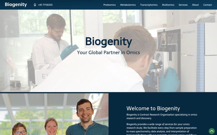 Screenshot of biogenity.com