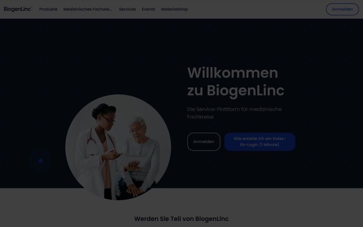 Screenshot di biogenlinc.ch