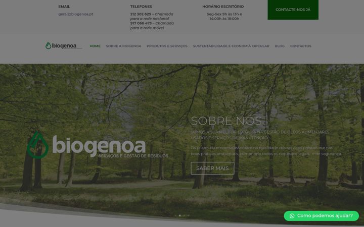 Screenshot van biogenoa.pt