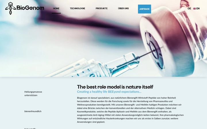 Screenshot of biogenom.de