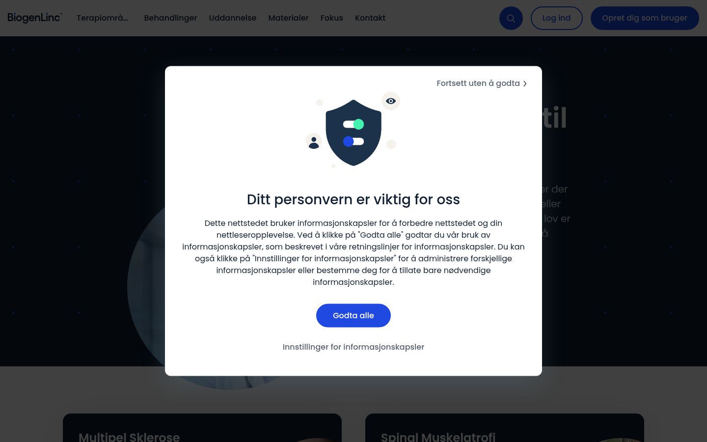 Zrzut ekranu banera zgody wyświetlanego przed jakąkolwiek interakcją