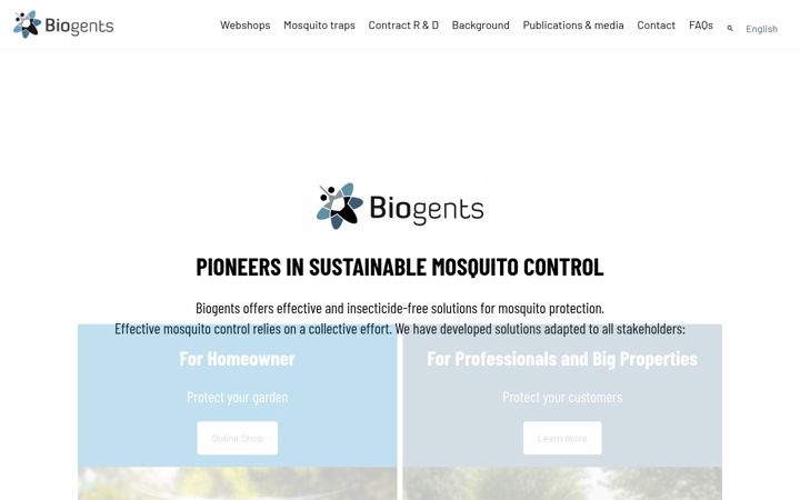Screenshot of biogents.com