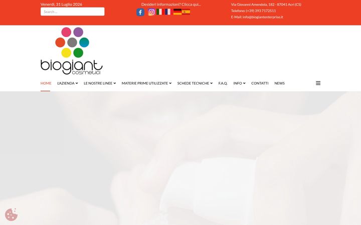 Screenshot of biogiantenterprise.it
