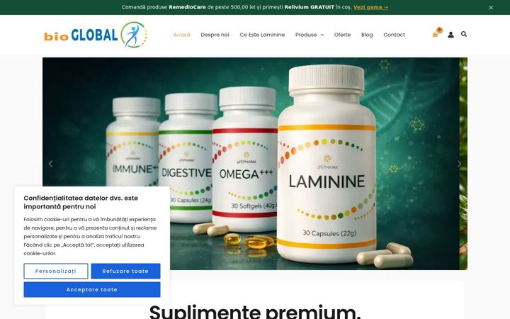 Képernyőkép: bioglobal.ro