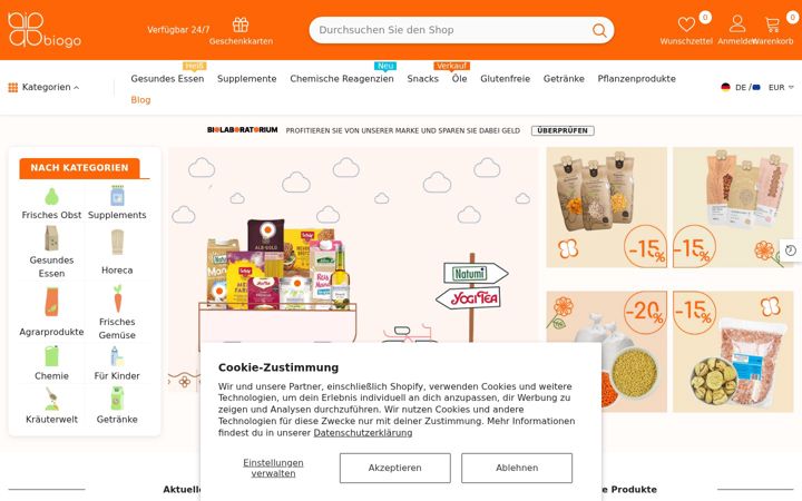 Screenshot of biogo.de