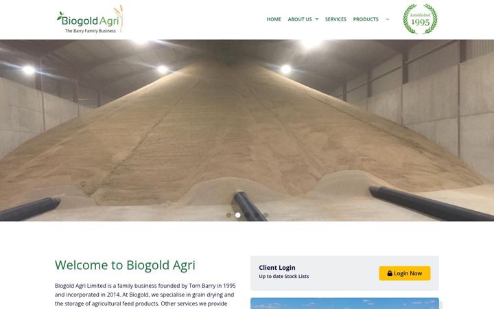 Zrzut ekranu biogoldagri.ie