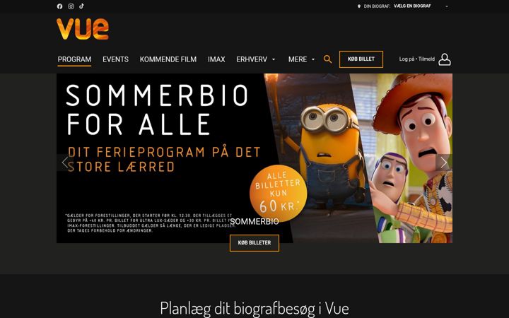 Screenshot of biografenvue.dk