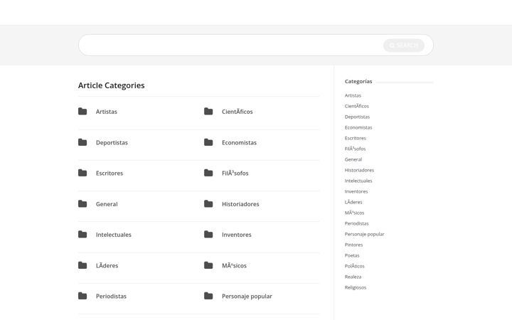 Screenshot of biografias.wiki