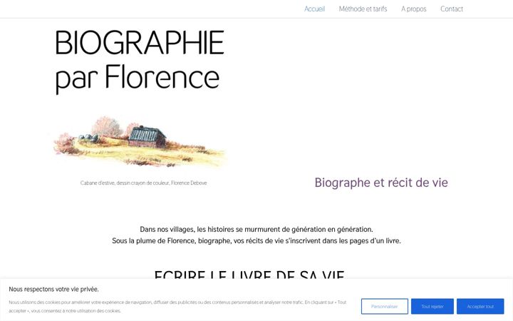 Screenshot of biographieparflorence.com