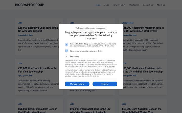Screenshot of biographygroup.com.ng