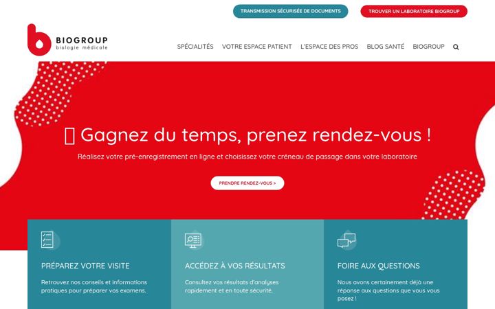 Screenshot of biogroup.fr
