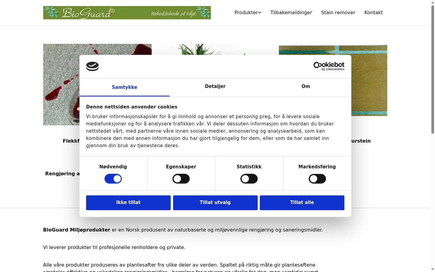 Screenshot of the consent banner shown before any interaction