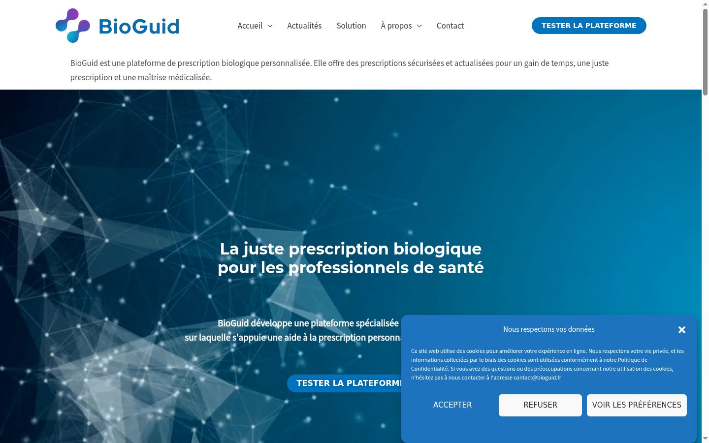 Screenshot tal-banner tal-kunsens muri qabel kwalunkwe interazzjoni