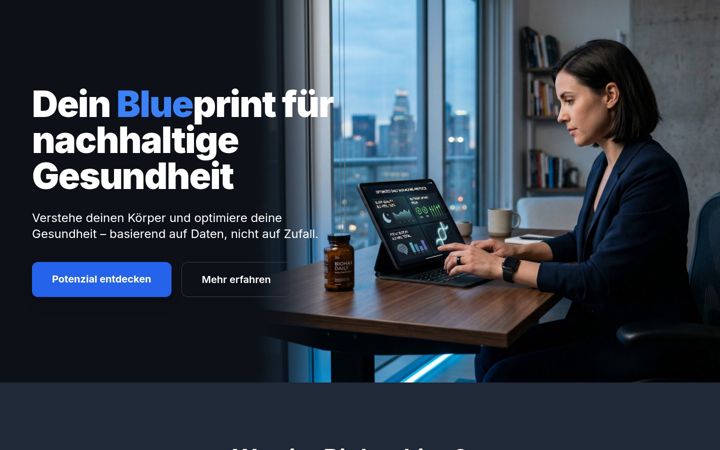 Screenshot of biohacking.blue