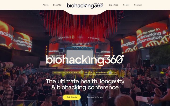 Screenshot ta' biohacking360.com