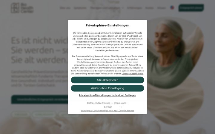 Екранна снимка на biohealthcenter.ch
