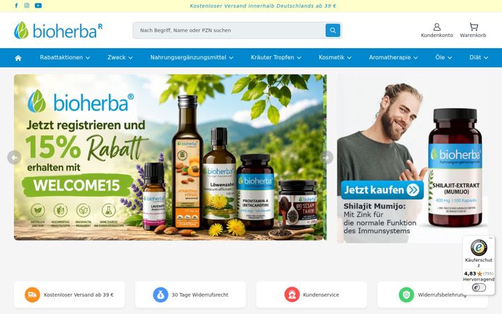Screenshot of bioherba.com