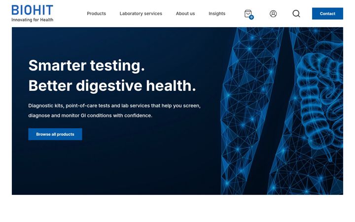Screenshot of biohithealthcare.co.uk