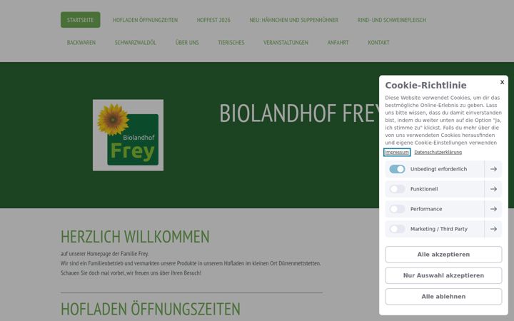 Screenshot of biohof-frey.de