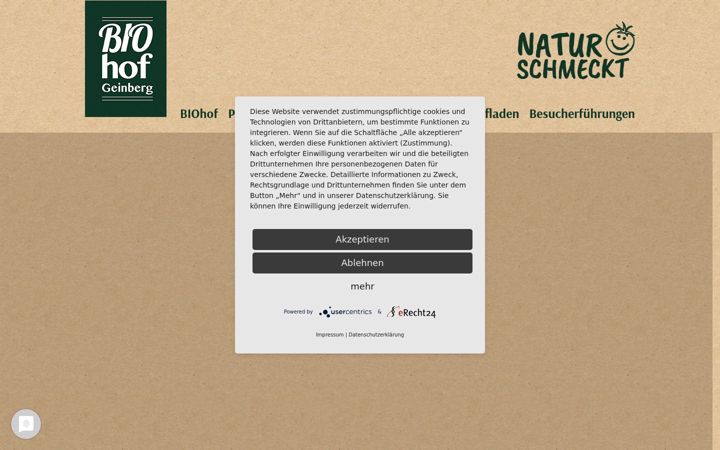 Screenshot of biohof-geinberg.at