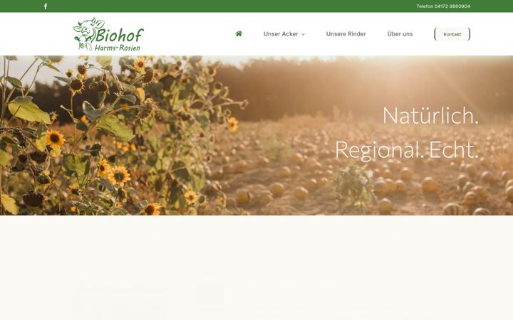 Екранна снимка на biohof-harms-rosien.de