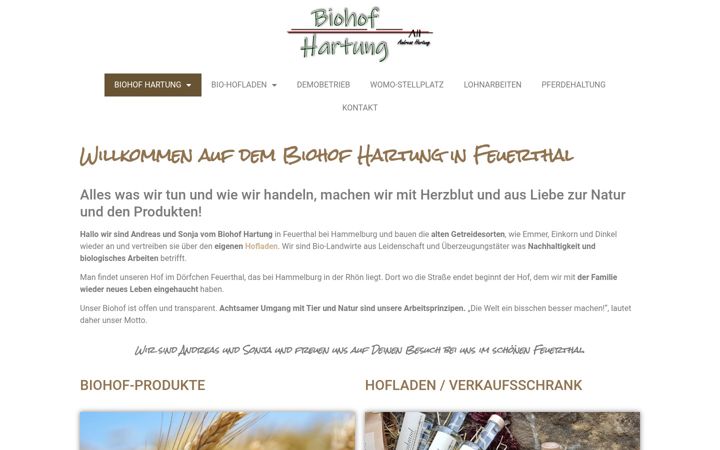Screenshot of biohof-hartung.de
