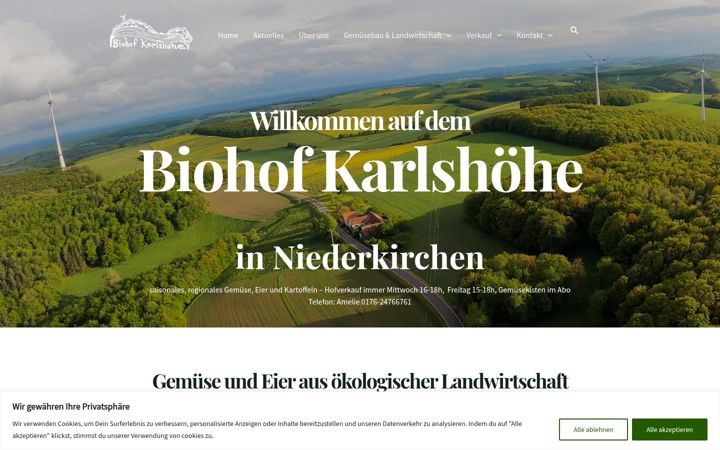 Screenshot of biohof-karlshoehe.de